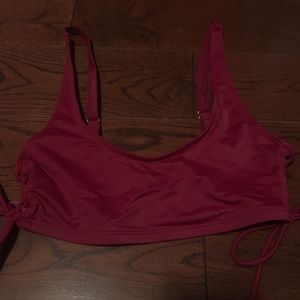 Pacsun maroon tie side bikini top